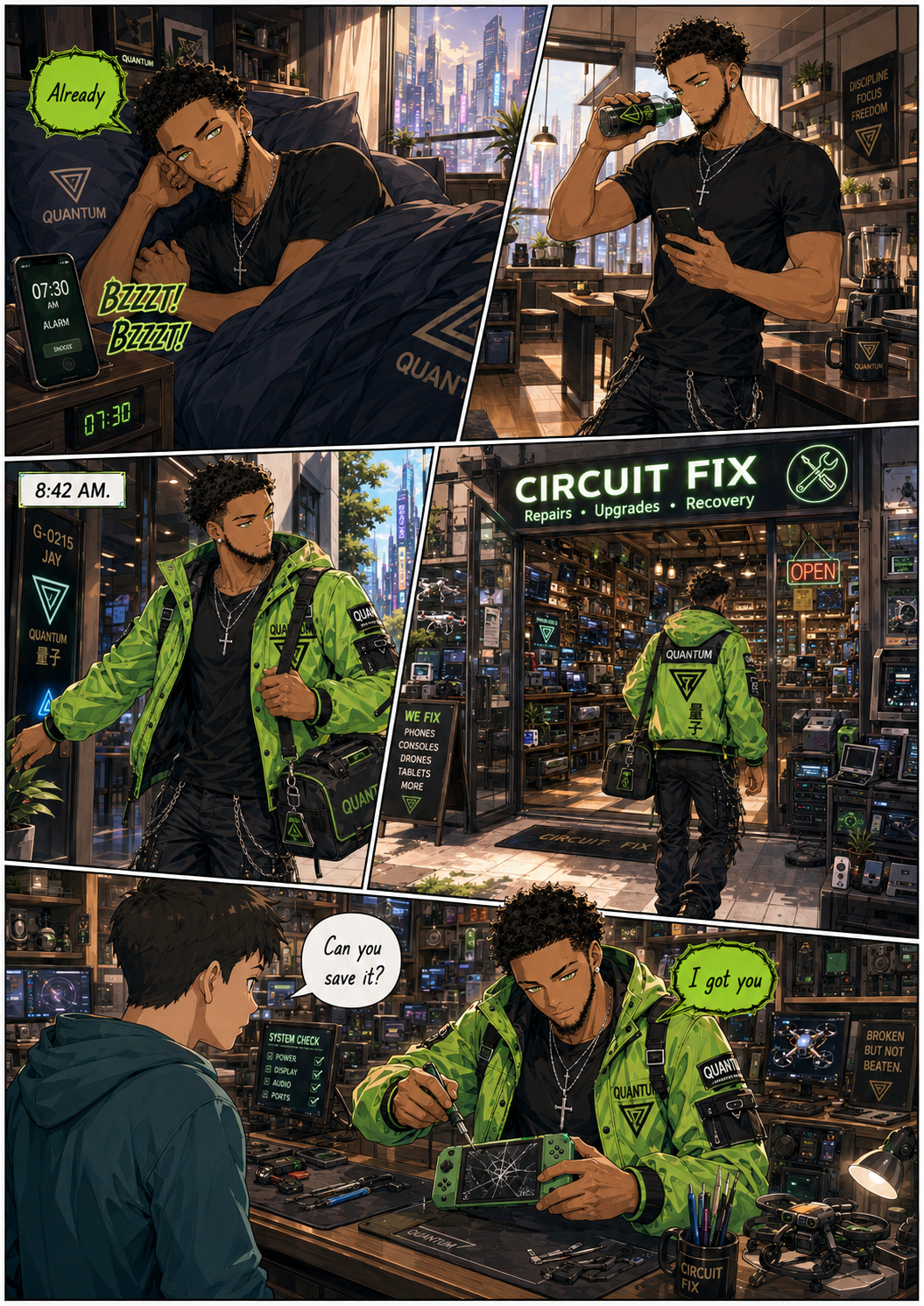 Acethoria: awaked code sample page 1