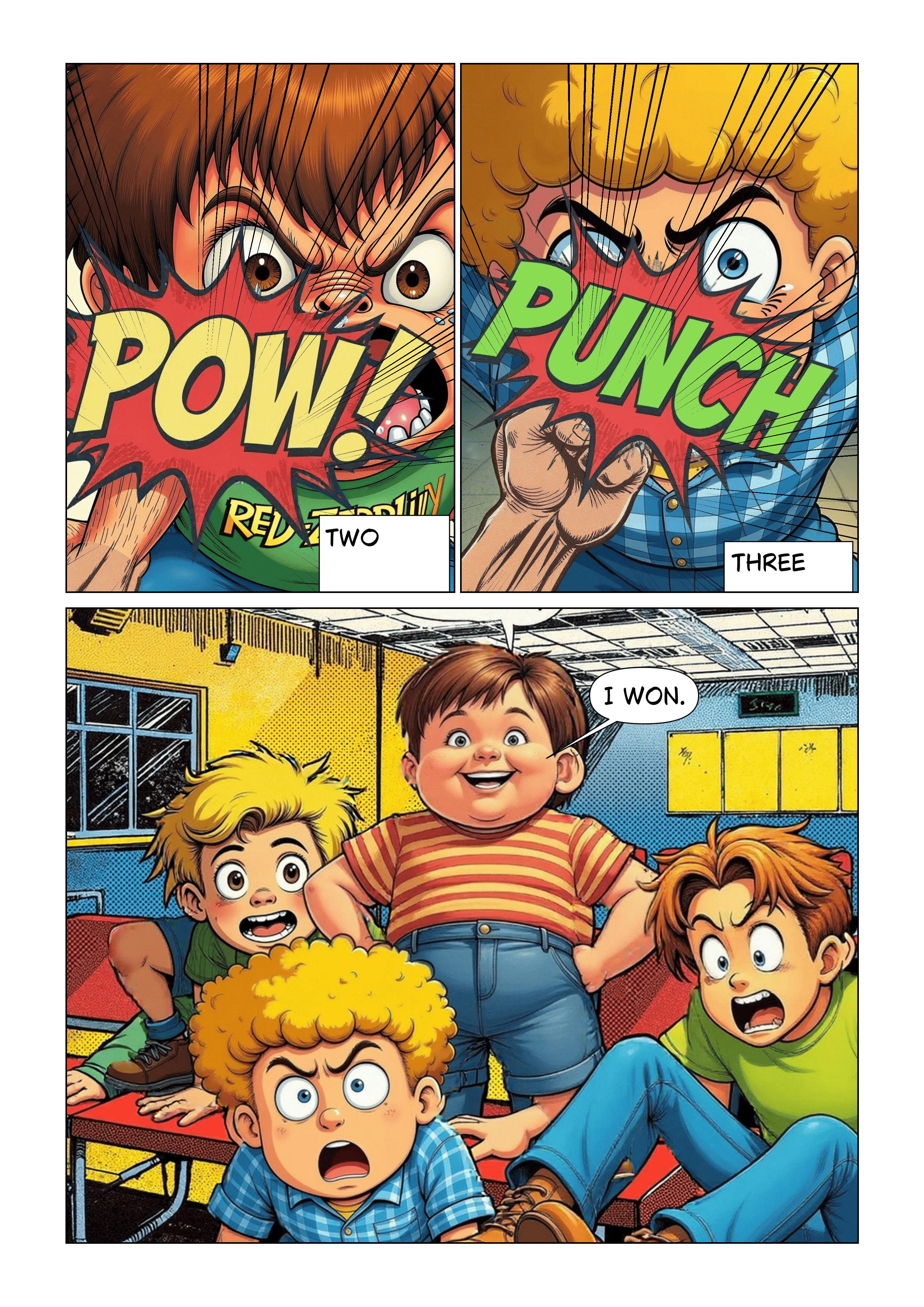 FatKid Comics Presents School Fight 79 sample page 2